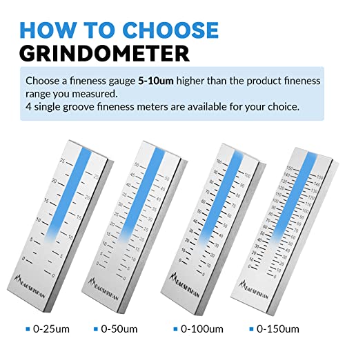 BAOSHISHAN 0-25μm Single Groove Grindometer Fineness Gauge - size: 25μm