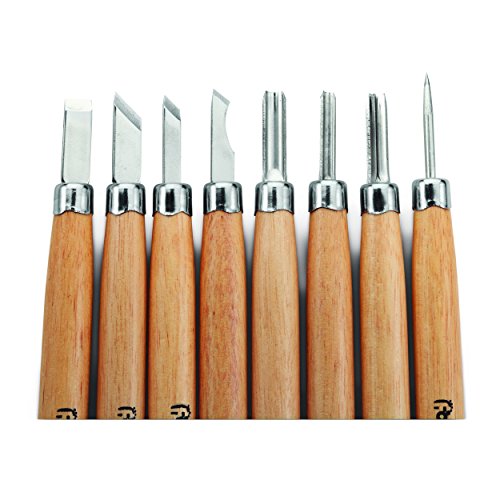 Woodriver 8 Piece Detail Carving Tool Set