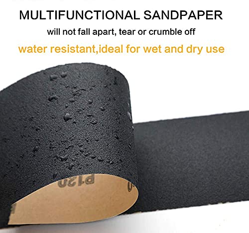 VIBRATITE 48PCS Wet Dry Sandpaper Assortment Pack 320-10000 Grit Sand Paper - size: 9 x 3.6 Inch