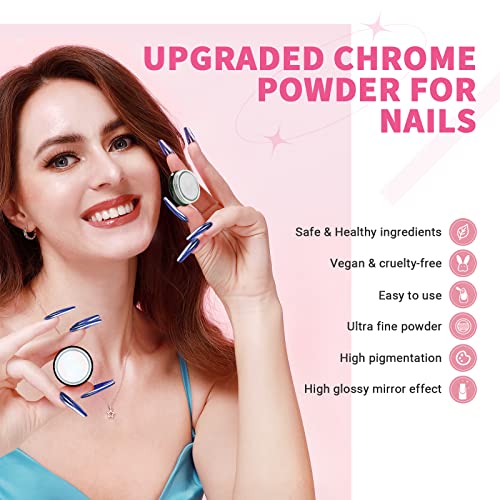 SAVILAND Mirror Chrome Nail Powder Set, 48 Colors - color: 08-48PCS Chrome Nail Powder Set