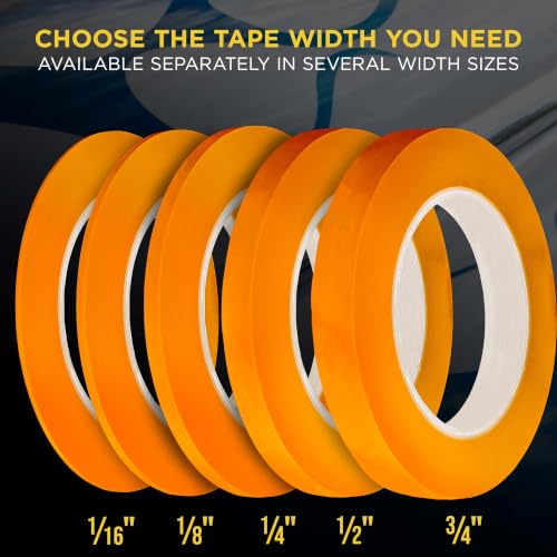 Custom Shop 3/4" Fine Line Tape Polytape Orange Fineline Masking Tape - size: 3/4"