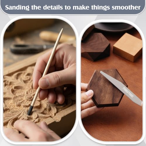 Maxdot 120 Pcs Sanding Sticks, Polishing and Twigs Set, Stylish - style: Stylish