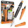 Nicpro 7-in-1 CP5000 Magnetic Carpenter Pencils with Sharpener,Yellow - style: Orange