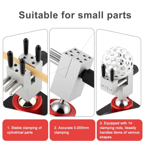 Mini Vise Table Top Clamp, Mini Portable Table Vise for Hobby Jewelers Adjustable Aluminum Alloy Small Bench Vice for DIY Projects 360° Rotatable with 0-2.28' Clamping Range - size: 0-2.28"