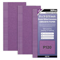30-Sheet Premium White Corundum Wet Dry 120 Grit Sandpaper - size: 9 x 3-2/3 Inch, style: 120 Grit