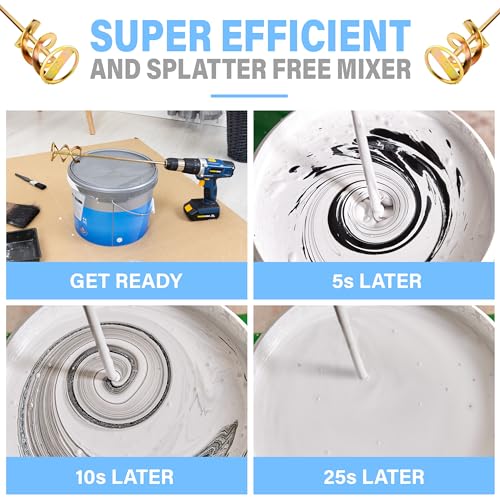 Paint Mixer for Drill, 1-5 Gallon Bucket, Paint Stirrer for Drill - size: 5 Gallon (Large Head)