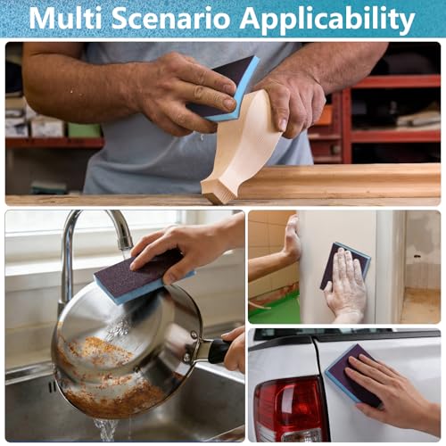 18 Pack Wet Dry Sanding Sponge Set, 400 Grit Foam Blocks Sandpaper - style: 400 Grit