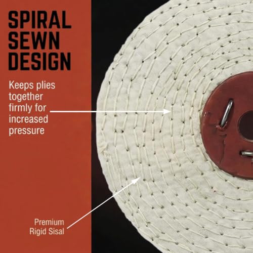 8 Inch Rigid Sisal Buffing Wheels with 5/8" Arbor Hole - style: 8" Sisal Wheel