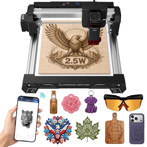 ATOMSTACK 2.5W Black Laser Engraver,Laser Engraver Machine,Desktop Engraver - color: 2500mW Black