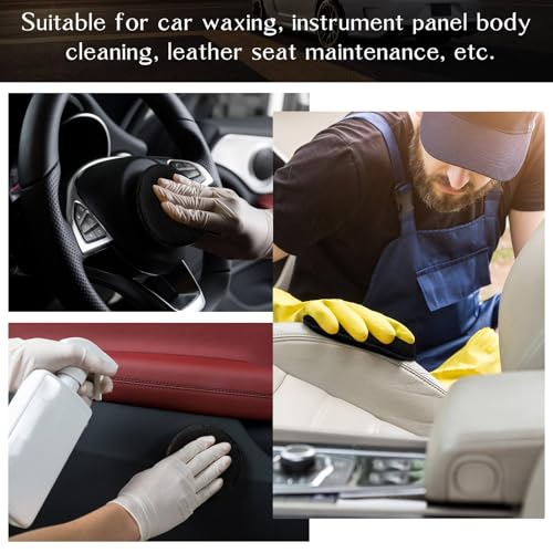 Tanlade 50 Pcs Microfiber Wax Applicator Pads 5 Inch, Black - color: Black