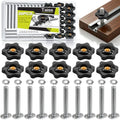 Taiss 30PCS 1/4"-20 T Track Knob and Bolt Kit,1-1/2" T Track Bolts,1/4"-20 Star Knobs with Washers,T Track Accessories for Wood Working Jigs and Fixtures - size: 30PCS 1/4"-20 1 Size