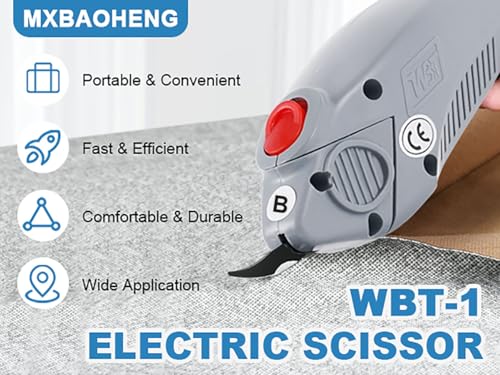 MXBAOHENG Blunt Blade Cutting Head for Wbt-1 Fabric Electric Scissors Cloth Cutter (Model B) - color: Model B