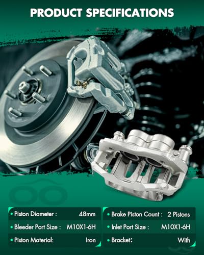 SCITOO Front Left & Right Disc Brake Calipers With Bracket 18B5063 18B5062 - size: Front[18B5063 & 18B5062]