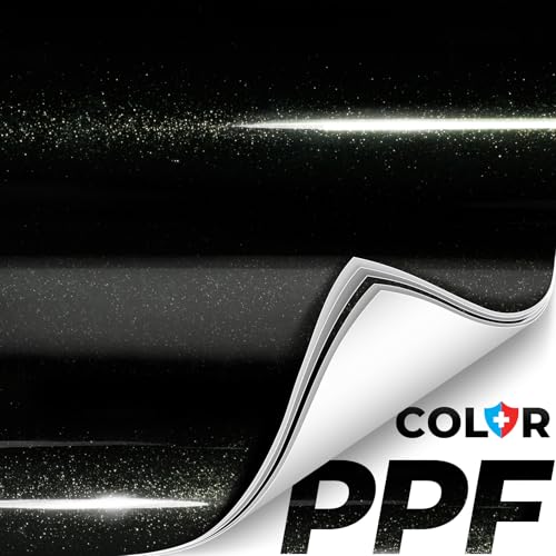 ColorFusion PPF by VViViD, Gloss Metallic Black Dry Apply PPF Vinyl Car Wrap Roll 10ft x 4.9ft - color: Gloss Metallic Black, size: 10ft x 4.9ft