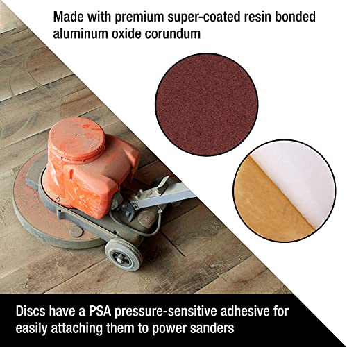 8 Inch PSA Sanding Discs, 80 Grit, No-Hole Self Stick Aluminum Oxide, 5PCS