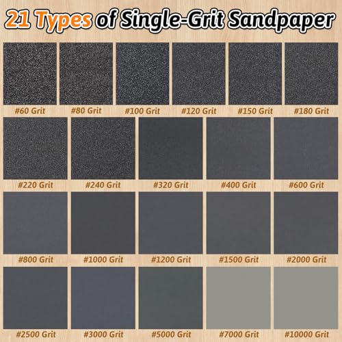 30 PCS Wet Dry Sandpaper 180 Grit Sheets for Polishing & Finishing - color: 180G, size: 9x3.6 Inch