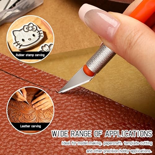 50 Pcs Xacto Blades For Medium To Heavy Craft, Hobby, Scrapbooking,Stencil