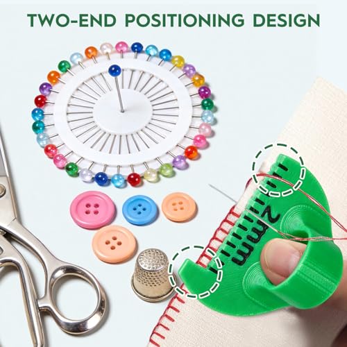 Edge Stitch Lock and Sewing Gauge, 2mm/3mm/4mm Edge Sewing Lockranding Tool, Quilting Templates Rulers Needle Gauge Measuring Seam Gauge for Fabric Straight Stitching(Green) - color: Green
