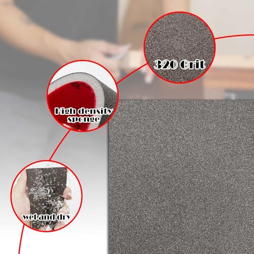 Sanding Sponge Set, 20 Pcs 320 Grit Sanding Block Pads - size: 320 x 20pcs