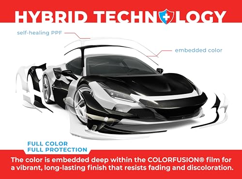 ColorFusion PPF by VViViD, Gloss Metallic Black Dry Apply PPF Vinyl Car Wrap Roll 10ft x 4.9ft - color: Gloss Metallic Black, size: 10ft x 4.9ft