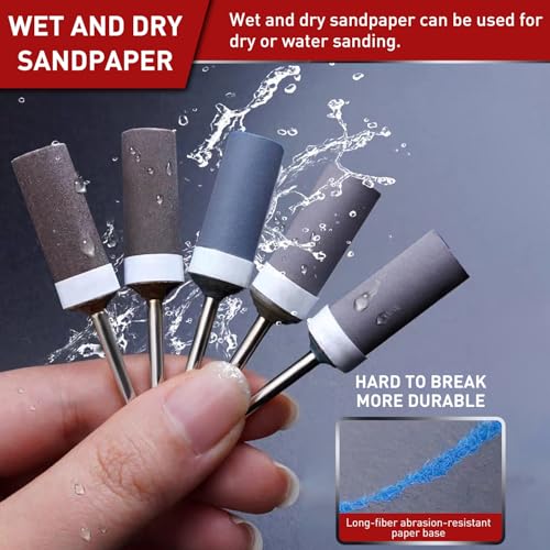 20PCS Sanding Drums,800 Grit Sanding Sticks for Dremel Rotary Tool - size: 800 Grit