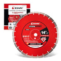 EZARC 14 Inch Segmented Diamond Blade, 1"-20mm Arbor, 1-Pack - size: 14 Inch