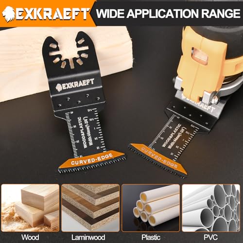50PCS Curved-Edge Oscillating Tool Blade for Wood, Plastic