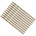 METALLIXITY Micro Drill Bit #32 10Pcs 4341 HSS Small Bits 118° Gold Finish - size: #32 (2.946mm)