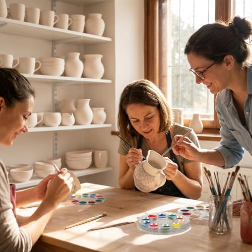 200 Pcs Paint Tray Palettes, Disposable Round Plastic Paint Palette