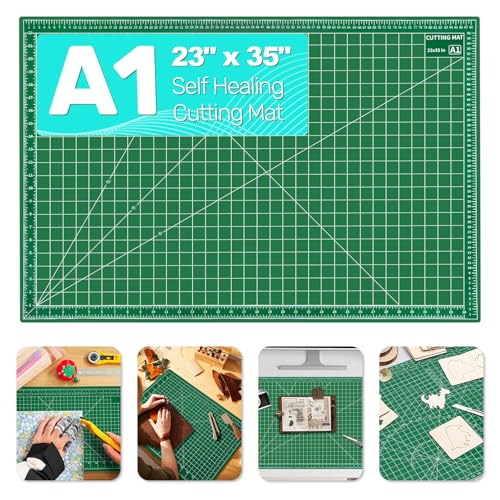 Large Self Healing Cutting Mat 23" x 35", Double-Sided, A1, Green - size: 35"L x 23"W