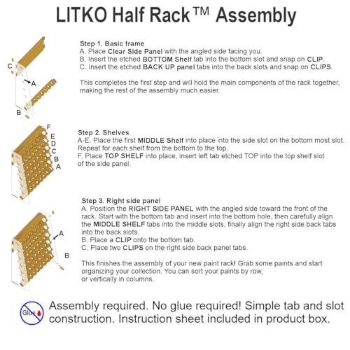 LITKO Paint Rack Storage Organizer | 48 Holes | 18mL Dropper Bottles - size: 48 Holes