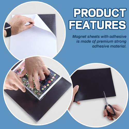 Magnet Sheets with Adhesive Backing,8.5" x 11"(Pack of 24) - size: 24PCS