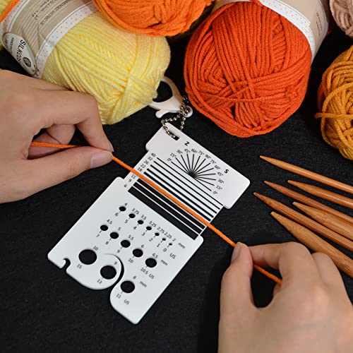 UPTTHOW Knitting WPI Multifunctional Combo Ruler for Spinners Yarn