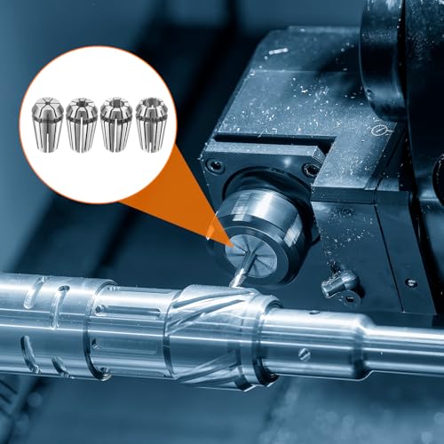 HARFINGTON 5pcs Spring Collet Chuck ER20 1/8" - 1/2" 65Mn Spring Steel Precision Router Collets for CNC Engraving Milling Lathe Tool - size: ER20 1/8" - 1/2"
