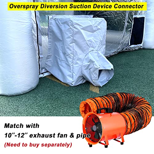 FLAPKWAN Overspray Exhaust Ventilation Device Connection for Additional Airflow, Just Fits for FLAPKWAN Inflatable Spray Paint Booth and 10''-12'' Exhaust Fan and Ducting Hose (Exhaust Fan is Exclude) - size: Without Exhaust Fan