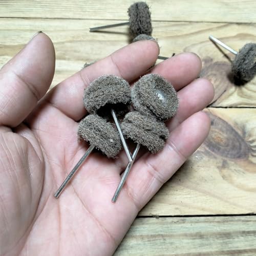 48 Pcs 3/32" Shank Abrasive Nylon Fiber Buffing Wheels (120 Grit) - size: 1 inch