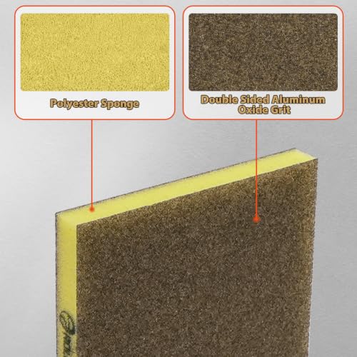 ROLLINGDOG 12PC Sanding Pads Set, 60/80/120/220/320/400 Grit Sanding Sponge