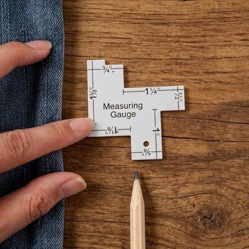 2 Pcs 2 Inch Sewing Gauge Mini Sewing Measuring Gauge Aluminium Quilting Templates Sewings Ruler Seam Guide Ruler Double Sided Different Sizes for DIY Sewings Craft