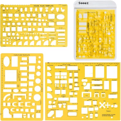 Sooez Architectural Templates, House Plan Template - color: Yellow
