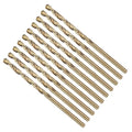 METALLIXITY Micro Drill Bit #41 10Pcs 4341 HSS Small Bits 118° Gold Finish - size: #41 (2.438mm)