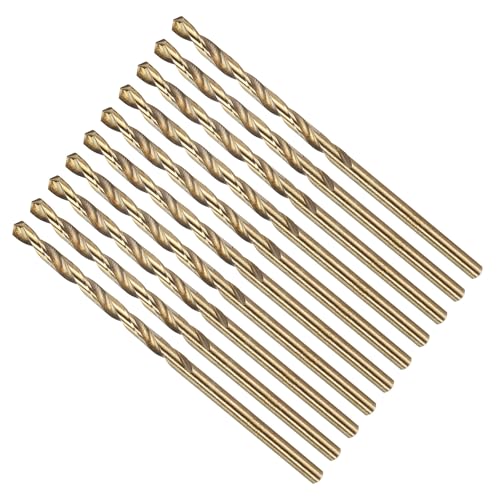METALLIXITY Micro Drill Bit #41 10Pcs 4341 HSS Small Bits 118° Gold Finish - size: #41 (2.438mm)