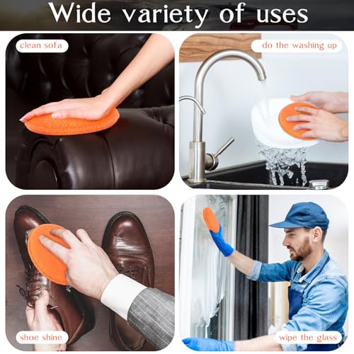 Tanlade 50 Pcs Microfiber Wax Applicator Pads 5 Inch, Orange - color: Orange