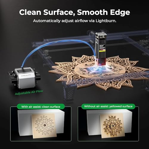 CREALITY FALCON 10w Laser Engraver with Air Assist, Laser Engraving Machine with Rotary Roller, 72W High Precision Laser Cutter and Engraver for Wood, Metal, Acrylic, Cylindrical Objects, Tumblers - color: Falcon-10W-pack
