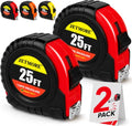JETMORE 2 Pack Tape Measure, Measuring Tape Retractable with Magnetic Hook - size: 2-Pack Red