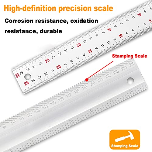 Utoolmart Right Angle Ruler,Framing Square Ruler,500mm / 19.7-inch Stainless Steel, L Shape Ruler, Framing Ruler, Try Square Ruler Tools for Carpenter Engineer 1 Pcs - size: Horizontal Angle ruler 500 mm