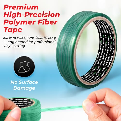 Premium Knifeless Design Line Tape 10m (32.8ft) Vinyl Wrap Cutting Tape Blade Free Precision Filament Cutting Tape for Car Wraps Graphics Motorcycle Boat & Marine Decals - color: 10m 32.8ft