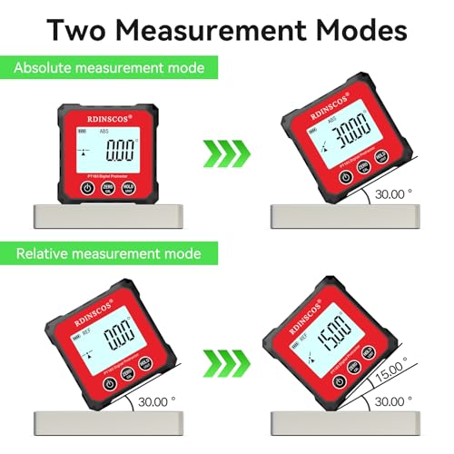 Rechargeable Angle Meter Magnetic Angle Gauge - color: Red