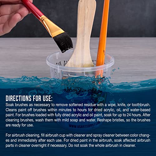 U.S. Art Supply Brush Cleaner and Restorer, 4 Ounce Bottle - size: 4 Fl Oz (Pack of 1)