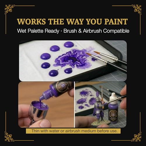 Ludus Bellum Miniature Paint Purple Color 18ml Precision Dropper Bottle - color: Purple
