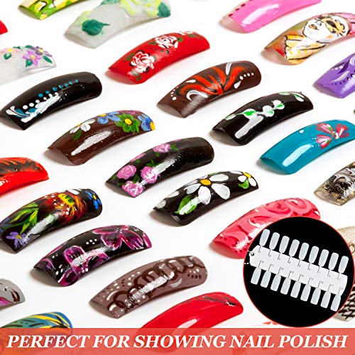 Maitys 6 Sets 216 Tips Nail Color Display, Double Layer Tips Color Display